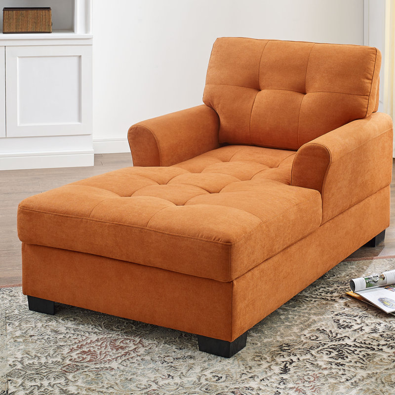 Red Barrel Studio® Glenvar Upholstered Chaise Lounge & Reviews Wayfair